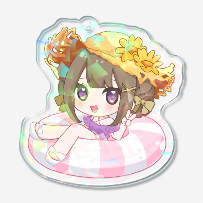 ホログラムアクリルキーホルダー - 50 × 50mm