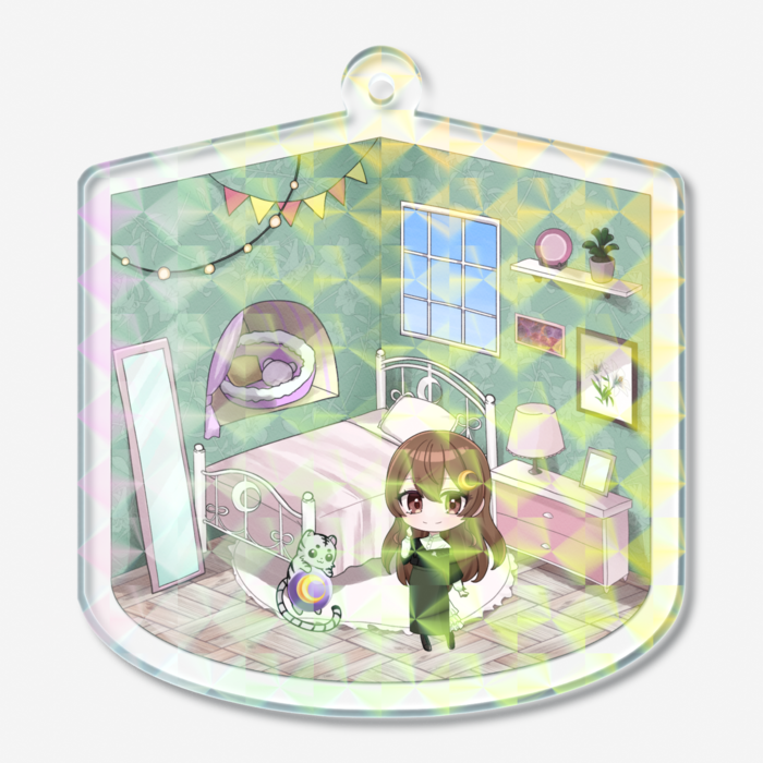 ホログラムアクリルキーホルダー - 50 × 50mm