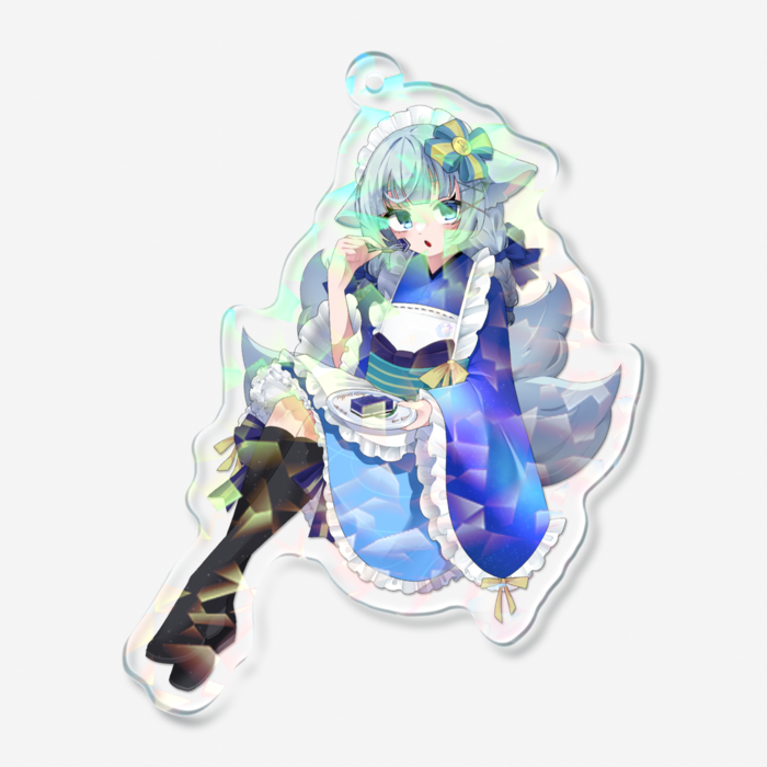 ホログラムアクリルキーホルダー - 70 × 70mm