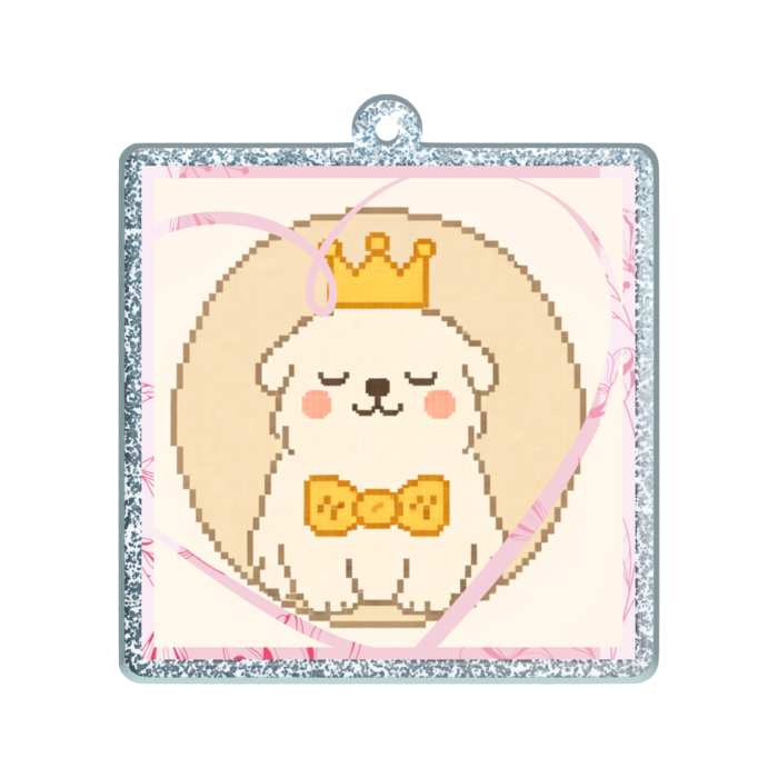 ラメアクリルキーホルダー - 50 × 50mm