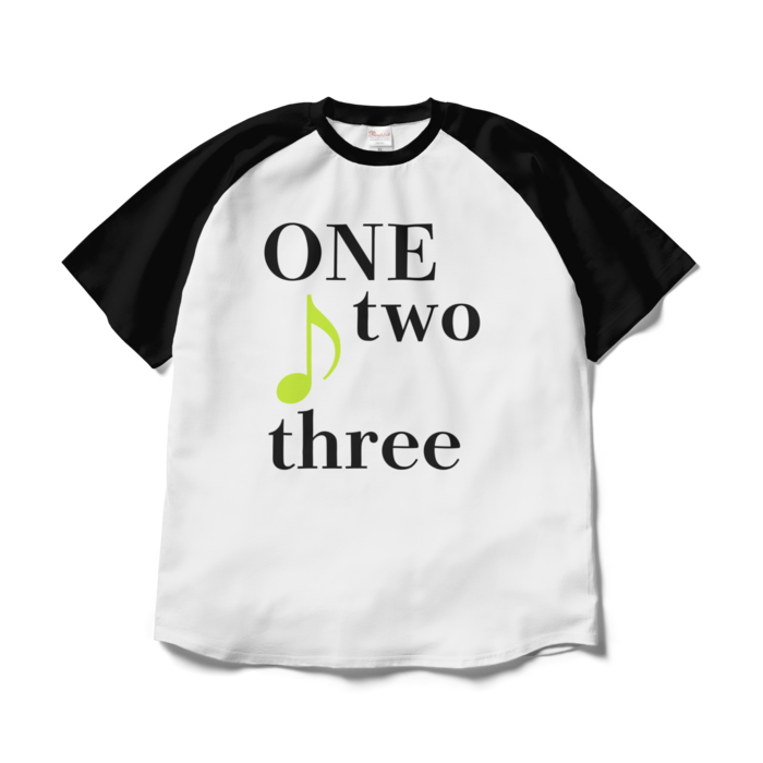 ラグランTシャツ - XL - ホワイト×ブラック