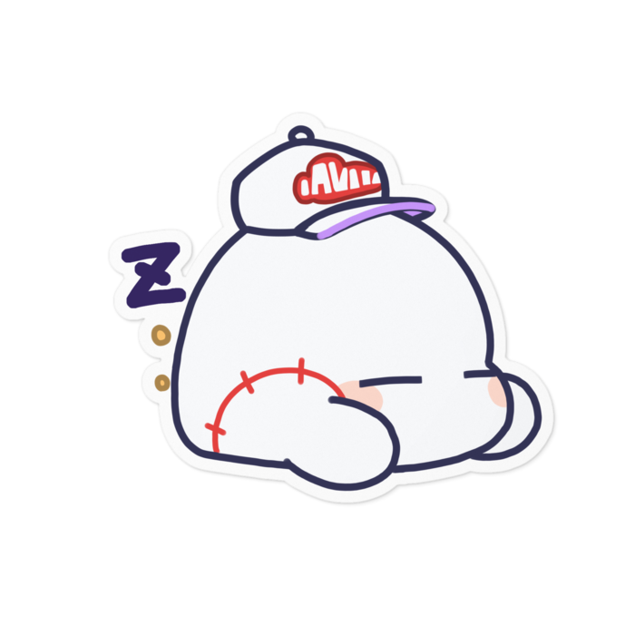 みにまる居眠りステッカー