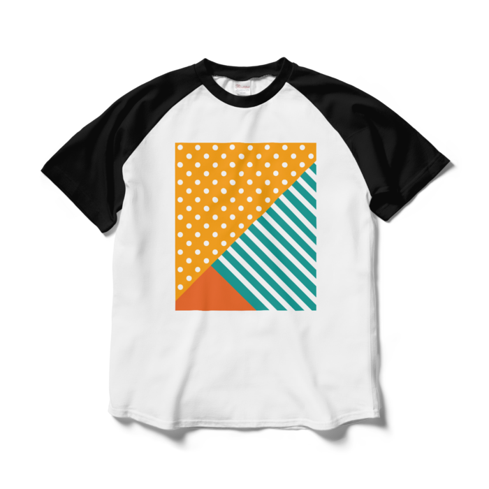 ラグランTシャツ - L - ホワイト×ブラック