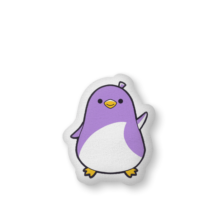 イラストの高さ３２センチ　ふかふかクッション - 中（H56×W36cm） - 両面