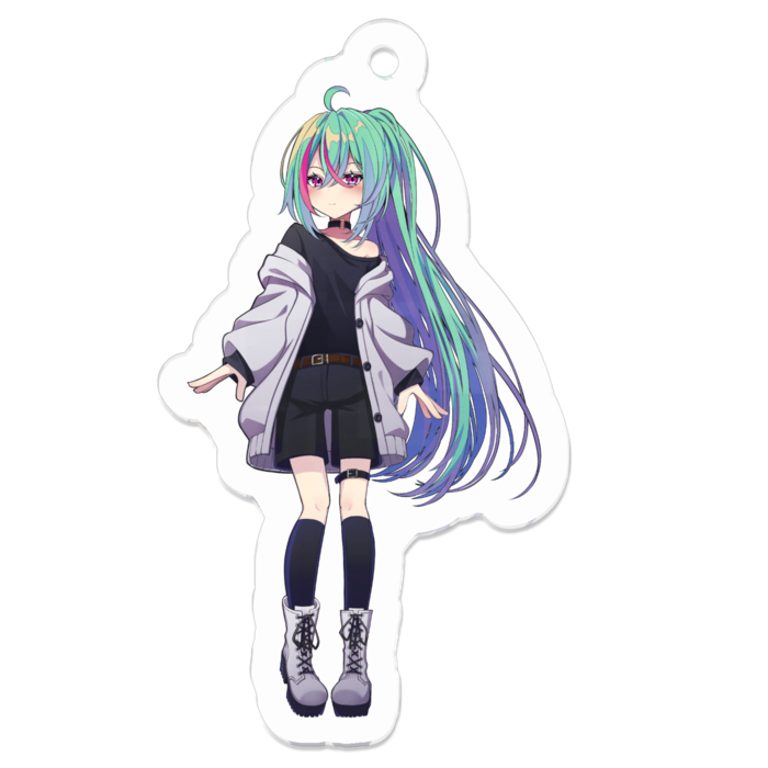 アクリルキーホルダー(コーティング) - 50 x 50 (mm)