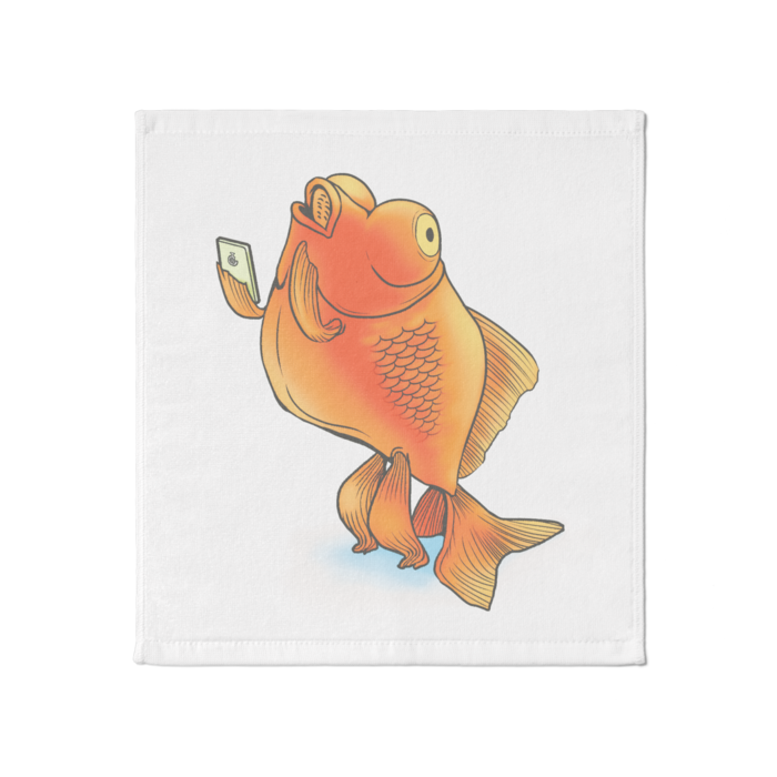 二足歩行金魚ハンケチ 白 One Cosoba Booth