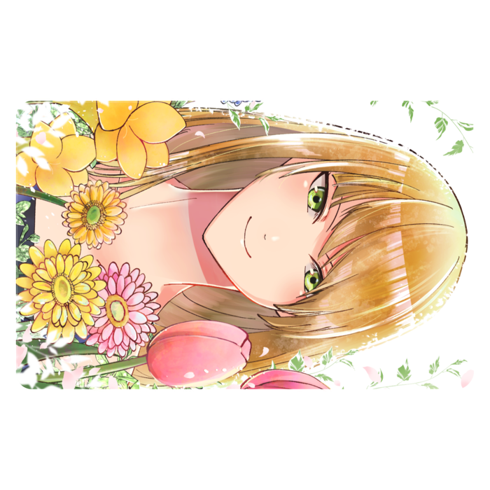 〈金髪〉ICカードステッカー - 約85.7x53.9(mm)