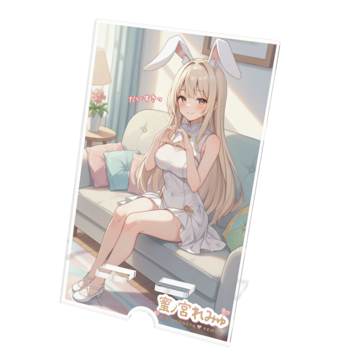 アクリルスマホスタンド - 100x160mm(ケーブル穴あり)