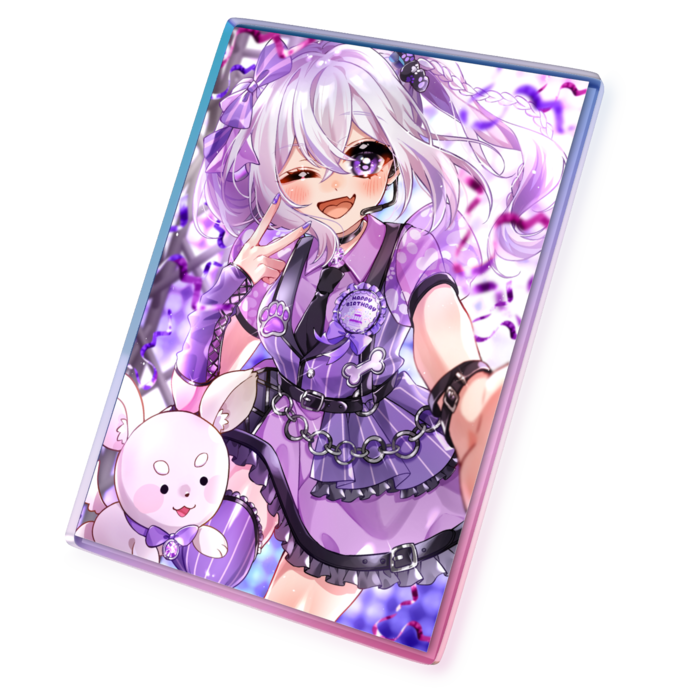 オーロラアクリルキーホルダー - 100 × 100mm