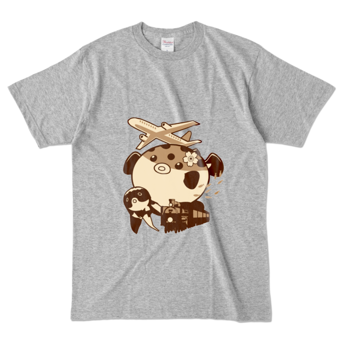 カラーTシャツ - L - 杢グレー (濃色)