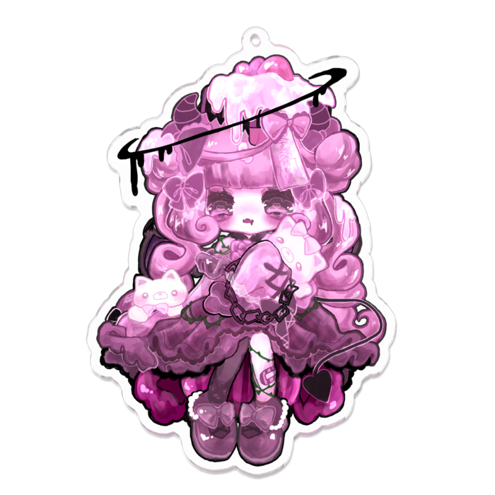 アクリルキーホルダー（コーティング） - 100 x 100 (mm)