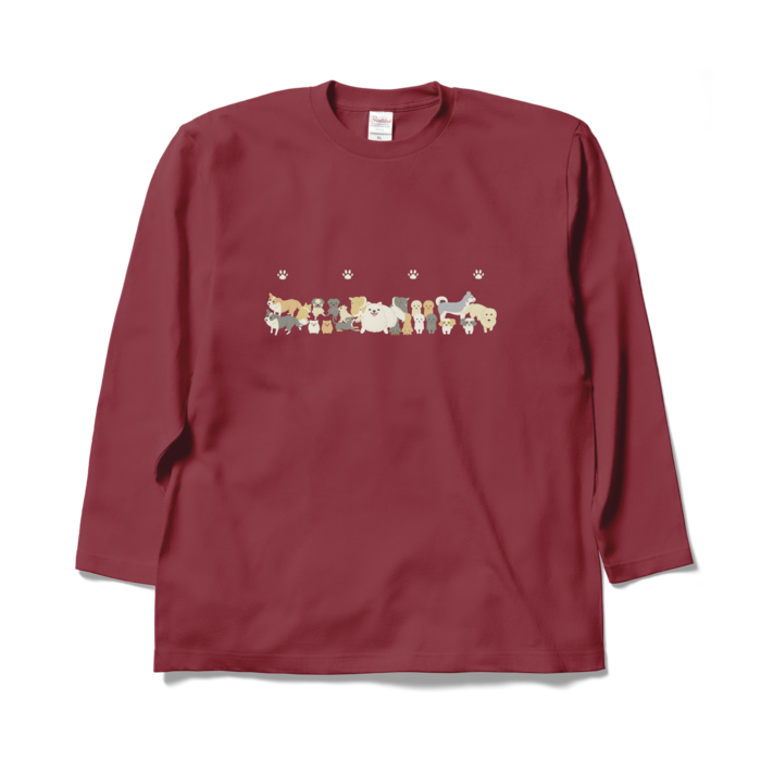 ロングスリーブTシャツ　バーガンディ　XL