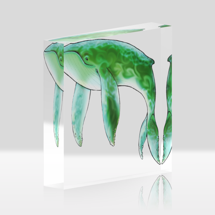 くじら ー クリア/100x100mm