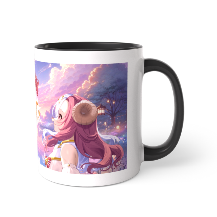 ツートンカラーマグカップ - 直径 8.2cm / 高さ 9.5cm　ブラック