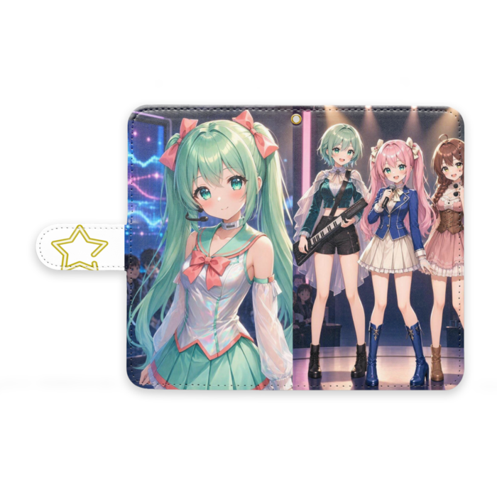 手帳型Androidケース - M - ストラップ穴 あり