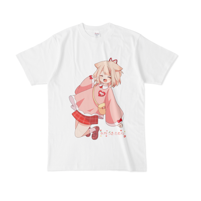 帽子なしにっこりTシャツ - L - 白