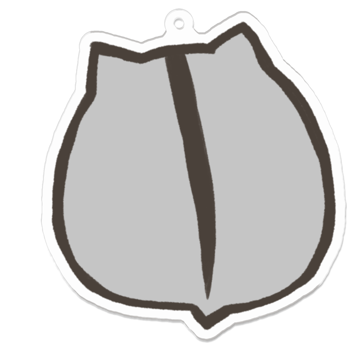 アクリルキーホルダー -  うしろ（70×70）