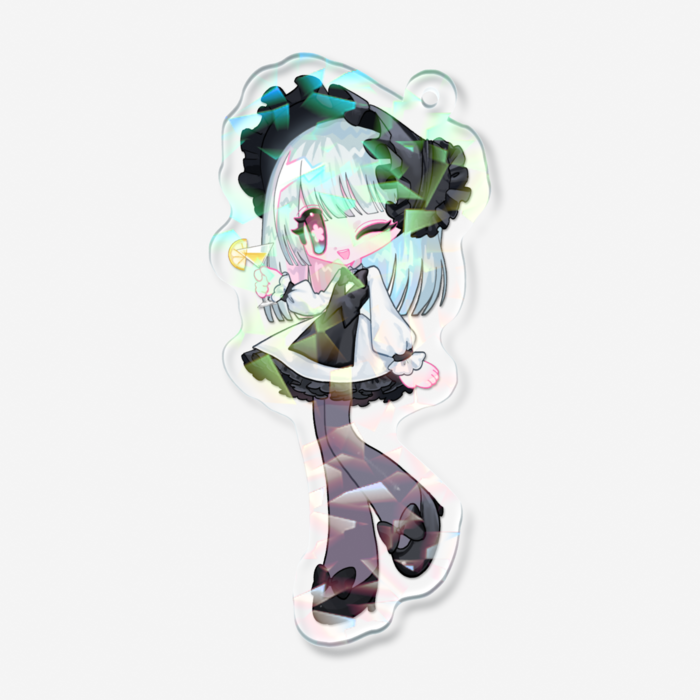 ホログラムアクリルキーホルダー - 70 × 70mm