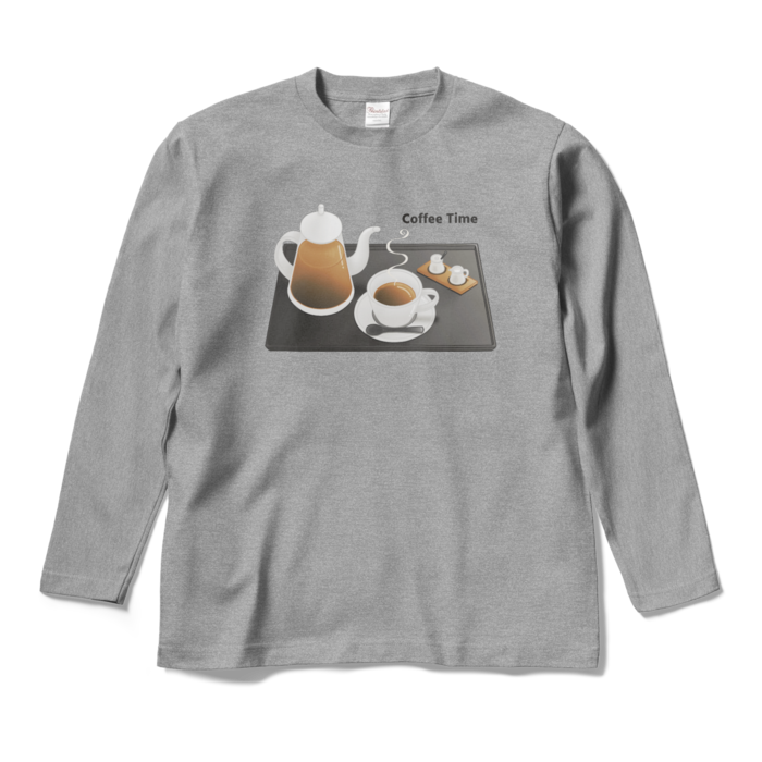 ロングスリーブTシャツ　灰色　M