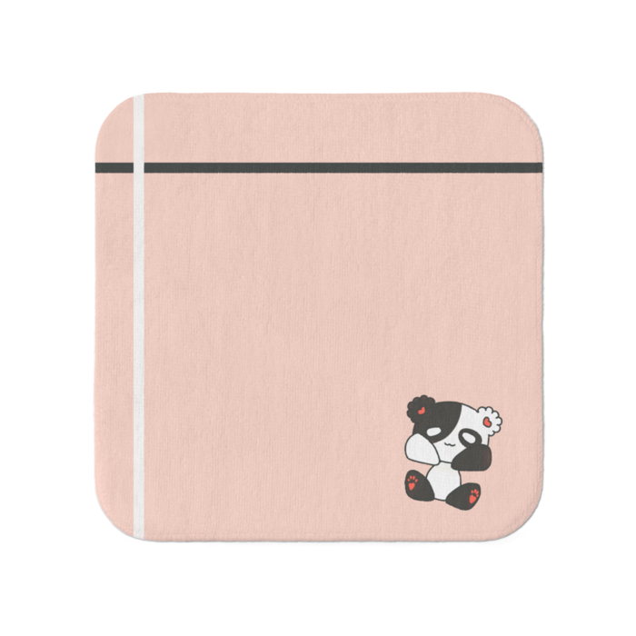 ピンク色タオル小