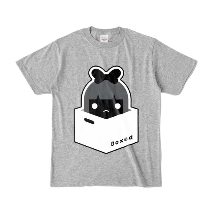 【濃Ｔ】黒：S（杢グレー）