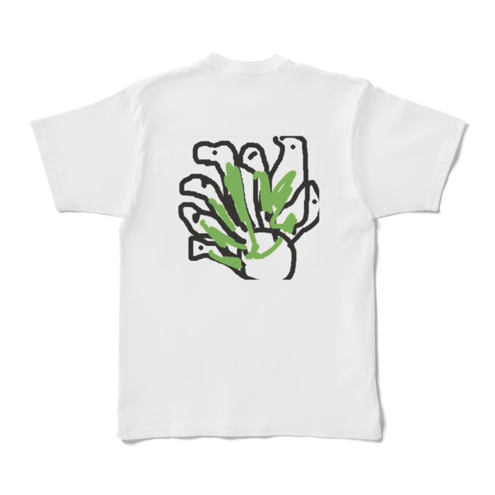 背面Tシャツ - XL - 白
