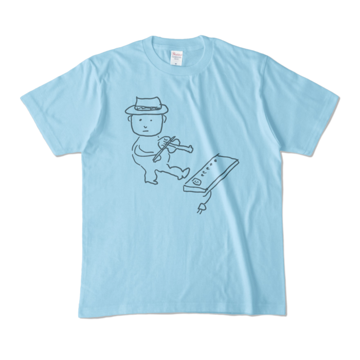 Tシャツ - M - ライトブルー (淡色)-キャラ大