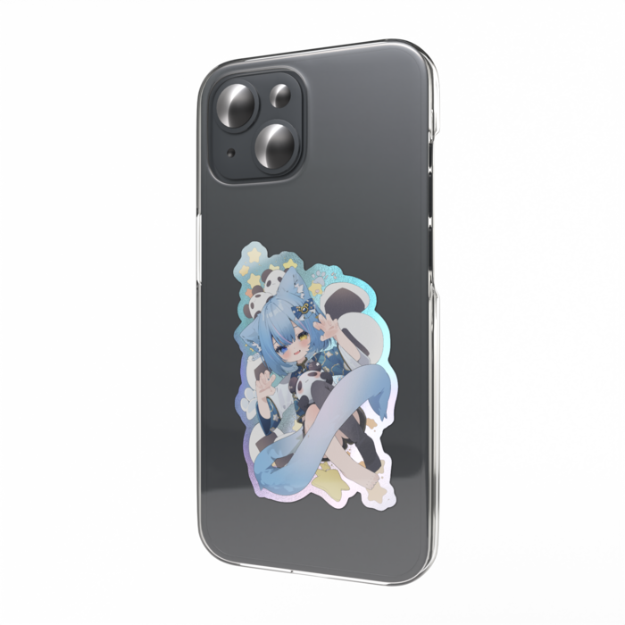 オーロラスマホステッカー ねこ耳