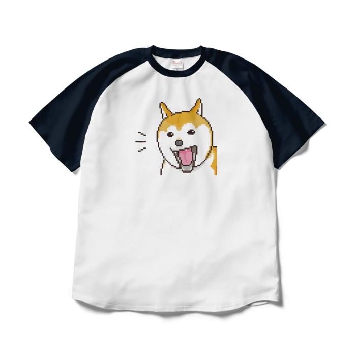 ラグランTシャツ - XL - ホワイト×ネイビー