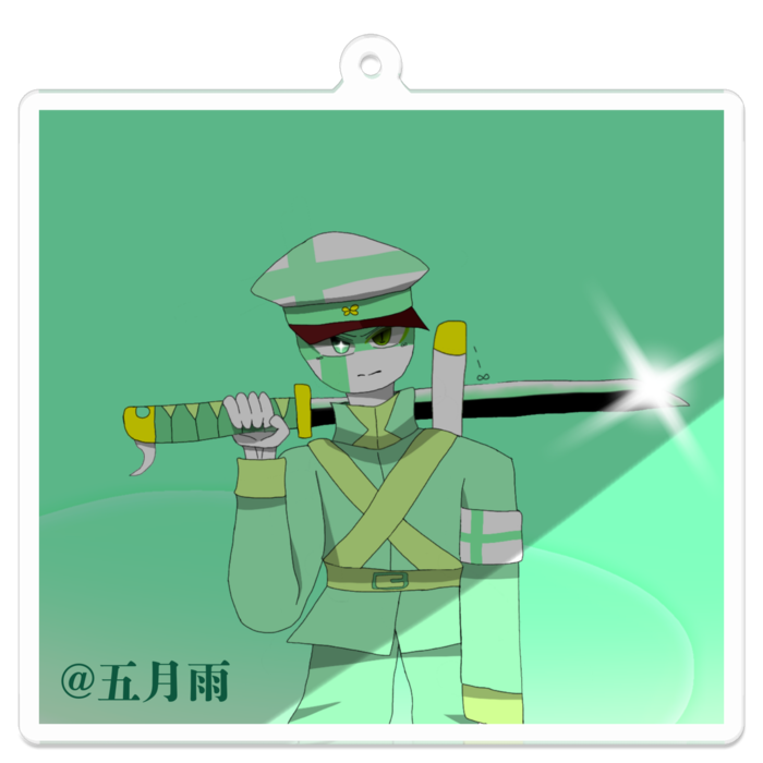 アクリルキーホルダー（コーティング） - 70 x 70 (mm)