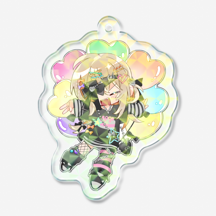 ホログラムアクリルキーホルダー(モザイク柄)