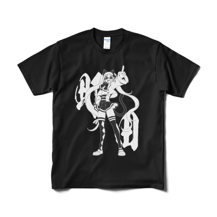 まどかモノトーンTシャツ - M - ブラック