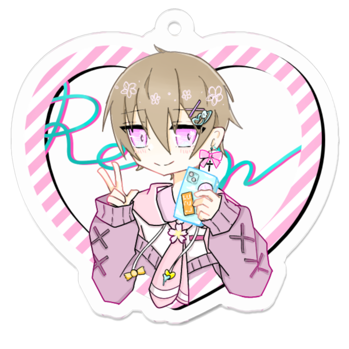 アクリルキーホルダー（コーティング） - 50 x 50 (mm)