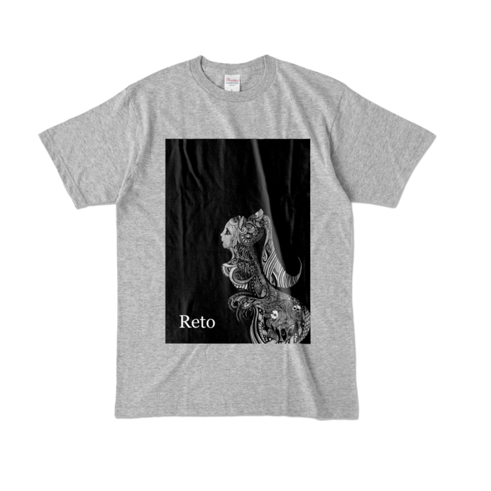 カラーTシャツ - L - 杢グレー (濃色)