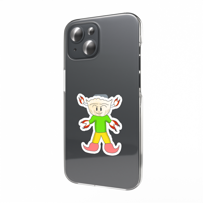 カニギョウザマンスマホステッカー - 縦