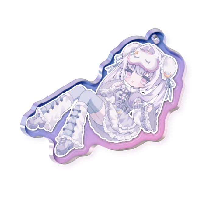 【フチあり】☆キラキラ☆オーロラ アクリルキホルダー‪☆