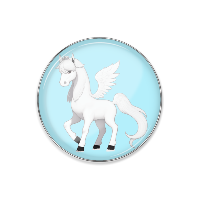 No.6a「ペガサス」青ピンバッジ
