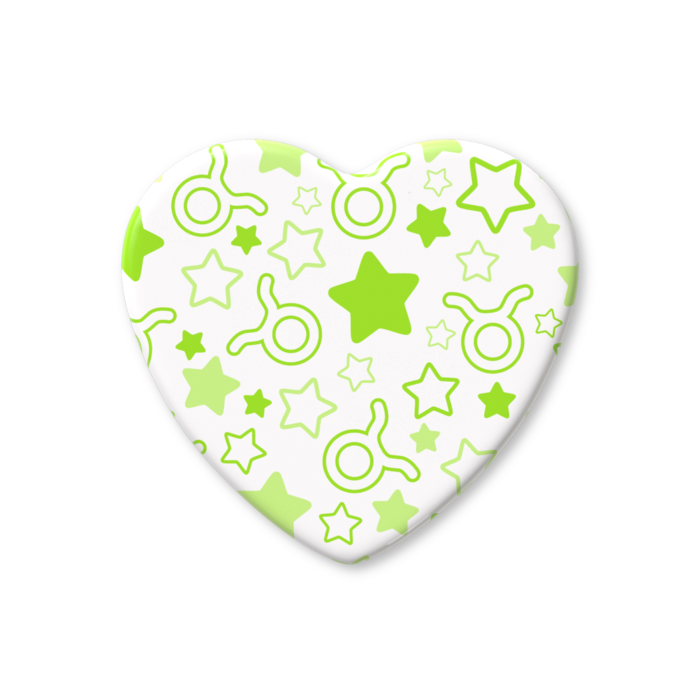 ハート缶バッジ - 57 × 52.5mm