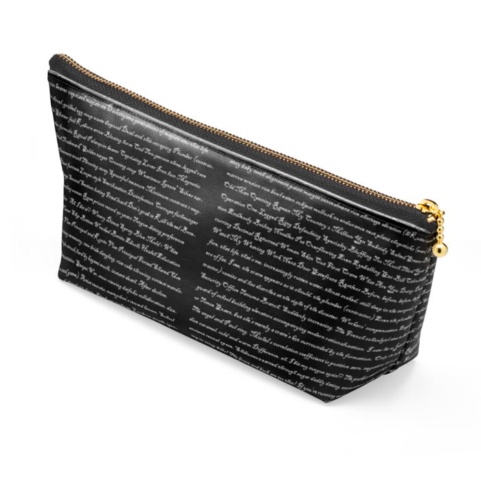 ポーチ - 長さ21.5cm / 高さ10cm - ブラック