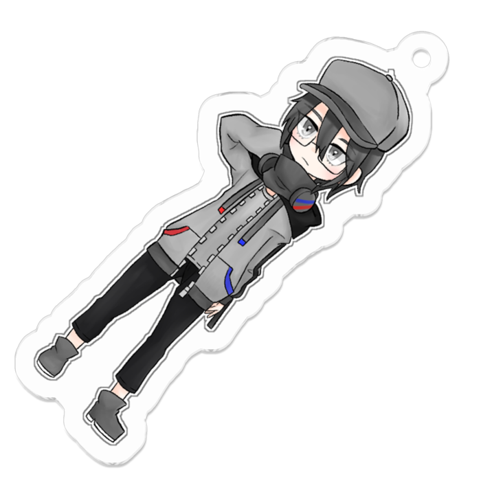 アクリルキーホルダー（コーティング） - 50 x 50 (mm)