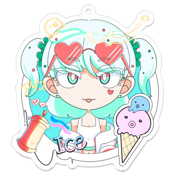 アクリルキーホルダー - 70 x 70 (mm)