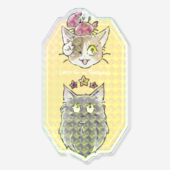 ホログラムアクリルキーホルダー - 100 × 100mm