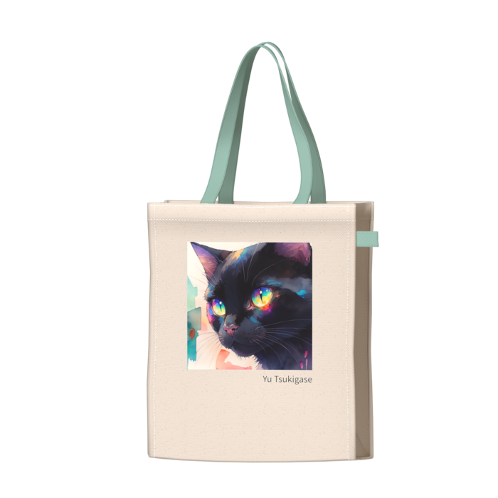 ツートンカラーバッグ - グリーン - W34 × H41 × D14cm