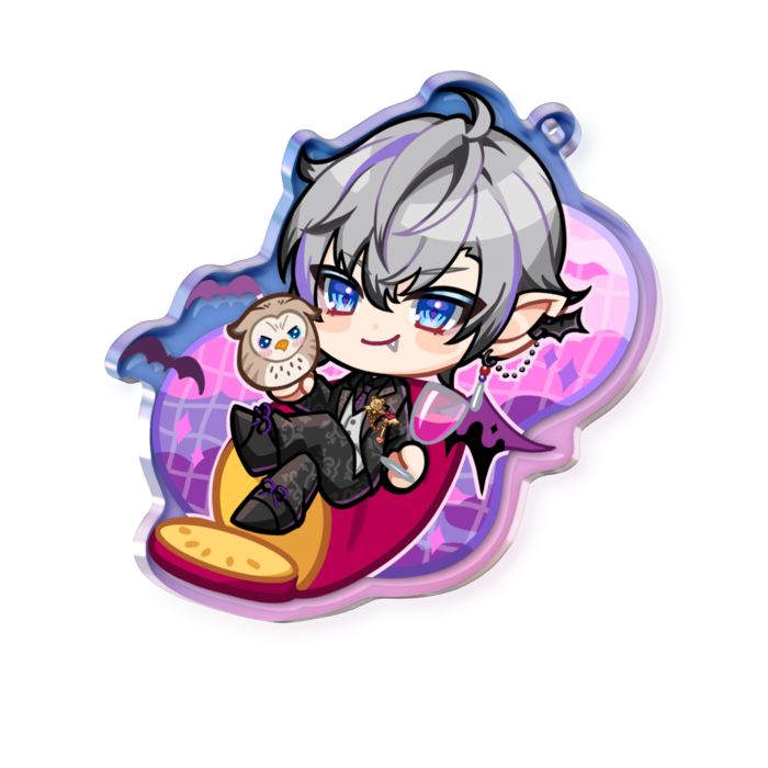 オーロラアクリルキーホルダー - 70 × 70mm