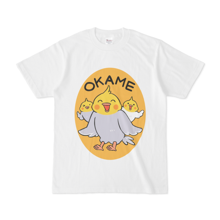 オカメインコのTシャツ - S - 白