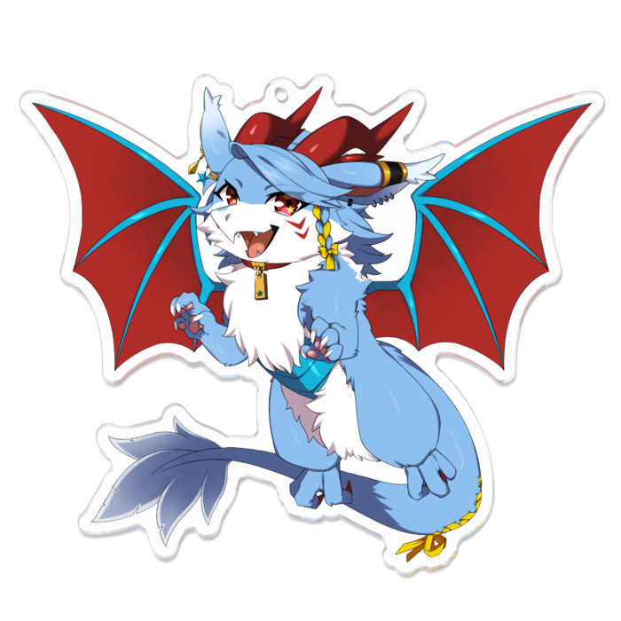 ドラゴン形体アクキー100 x 100 (mm)