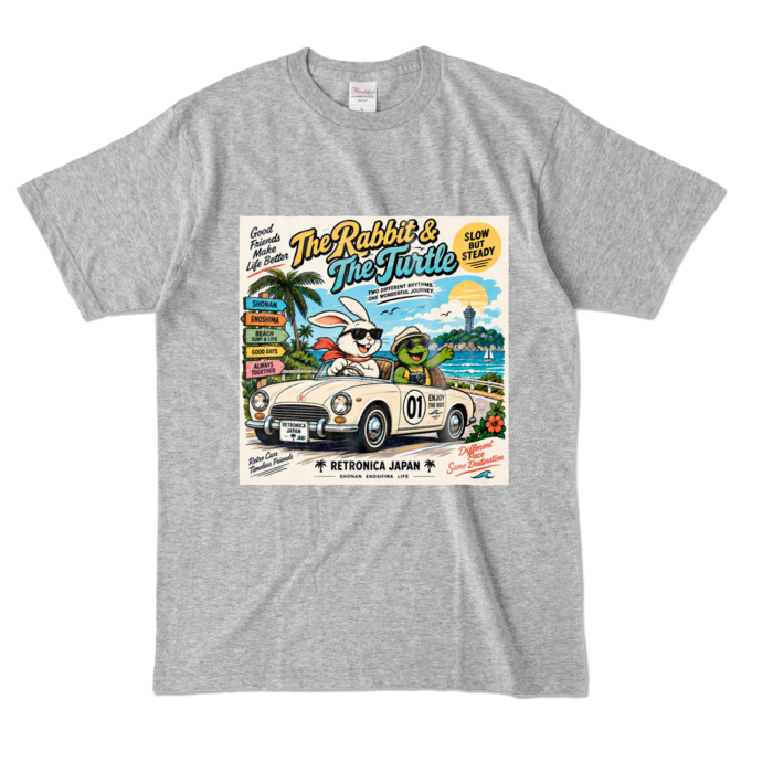 カラーTシャツ - L - 杢グレー (濃色)