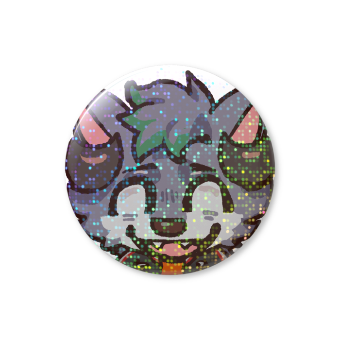 ミニカサイ缶バッチ【暗黒微笑】