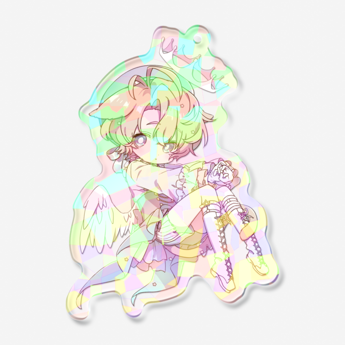 ホログラムアクリルキーホルダー - 70 × 70mm