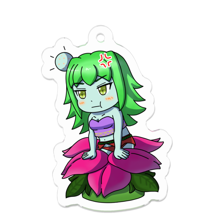 アクリルキーホルダー 線画縁取り- 50 x 50 (mm)